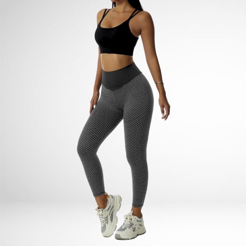 Colanți sport damă push-up talie înaltă Negru – FITINT 010 2025 7