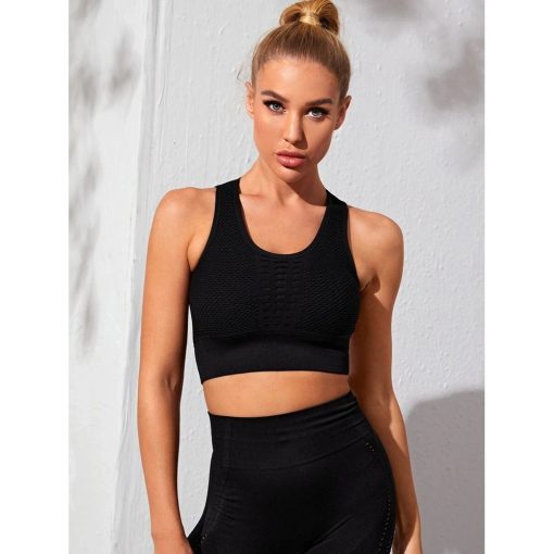 Bustiera Push Up FITINT Cosmic Sport Negru 2023 8