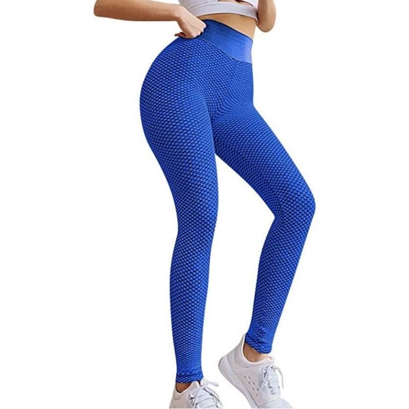 Colanți sport damă push-up talie înaltă Albastru – FITINT 012 2025 4