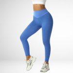 Colanți sport damă push-up talie înaltă Albastru – FITINT 012 2025 18