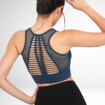 Bustieră sport damă push-up material elastic Albastru – FITINT 018 2025 17