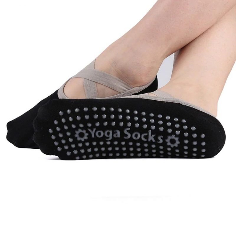 Sosete Antiderapante FITINT Yoga / Pilates / Stretching Negru 2025 2