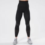 Colanți sport damă fără cusături talie înaltă Negru – FITINT 041 2025 35