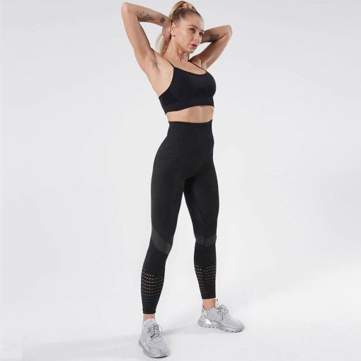 Colanti fara cusaturi FITINT Seamless Connect talie inalta Negru 2023 10
