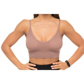 Set Fitness Dama FITINT Carbon 2 piese fara cusaturi Khaki 2024 51