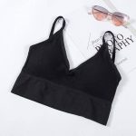 Bustieră sport damă material elastic Negru – FITINT 054 2025 38