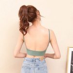 Bustiera Cu Spate Decupat FITINT Backless Verde 2024 29