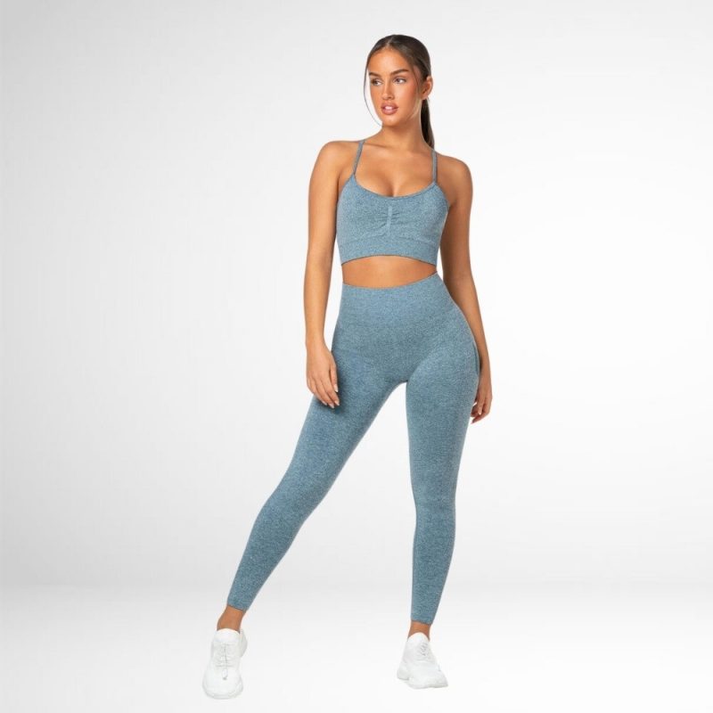Colanți sport damă push-up talie înaltă Albastru – FITINT 045 2025 1