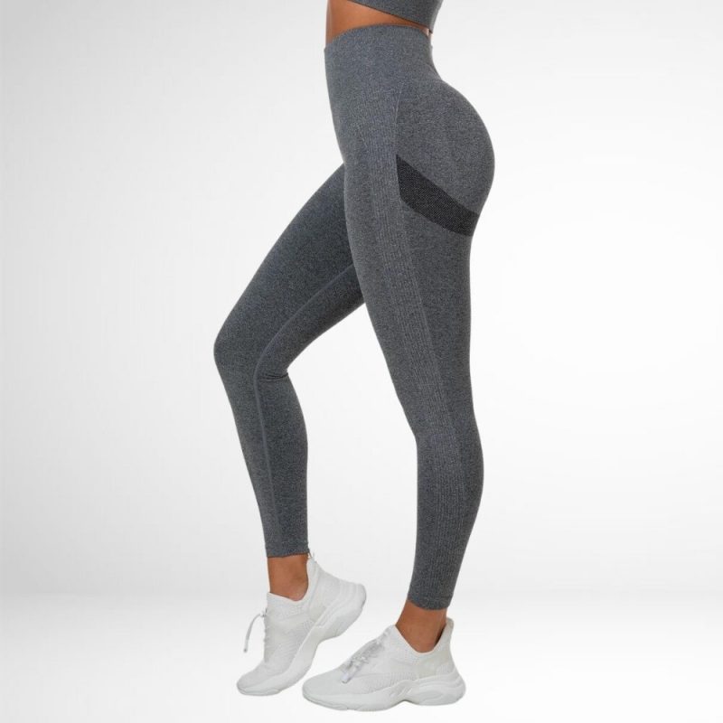 Colanți sport damă push-up talie înaltă Gri – FITINT 046 2025 2