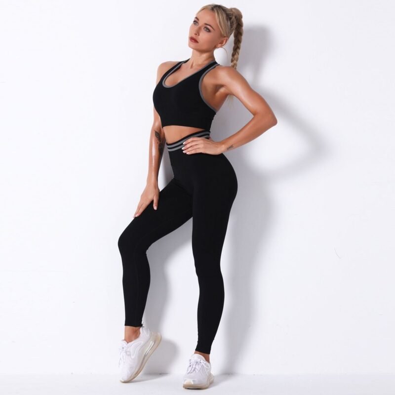 Colanti push up FITINT Tempo fara cusaturi Negru 2025 5