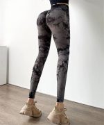 Colanți sport damă fără cusături push-up talie înaltă Gri – FITINT 086 2025 23
