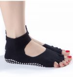 Sosete antiderapante FITINT Yoga fara degete Negru 2025 13