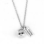 Lantisor cu pandantiv FITINT Kettlebell - I Choose Strength - Argintiu 093–2 damă Gri FITINT 093 2025 7