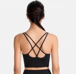 Bustieră sport damă material elastic Negru – FITINT 103 2025 26