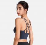 Bustieră sport damă material elastic Albastru – FITINT 104 2025 14