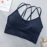 Bustieră sport damă material elastic Albastru – FITINT 104 2025 16