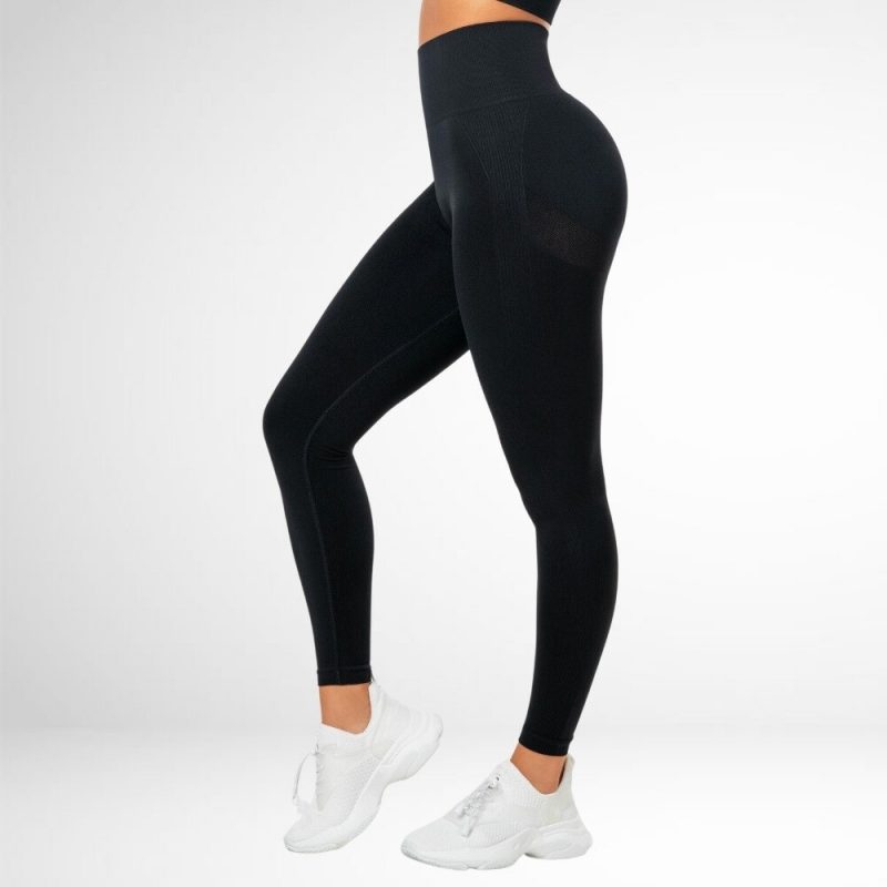 Colanți sport damă push-up talie înaltă Negru – FITINT 111 2025 3