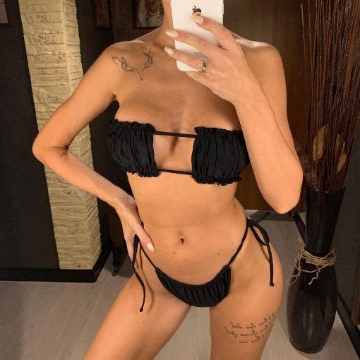 Costum de baie Bikini Push Up FITINT Joy 2 piese Negru 2023 3