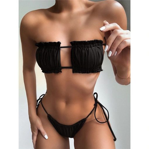 Costum de baie Bikini Push Up FITINT Joy 2 piese Negru 2024 5