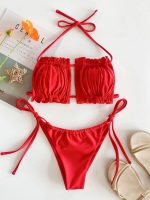 Costum de baie Bikini Push Up FITINT Joy 2 piese Rosu 2024 26