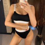 Costum de baie damă cu burete talie înaltă 2 piese Negru – FITINT 097 2025 17