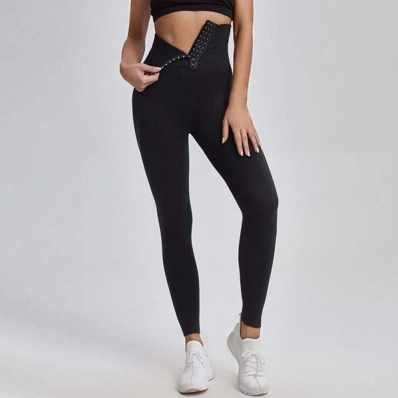 Colanți sport damă talie înaltă Negru – FITINT 065 2025 3