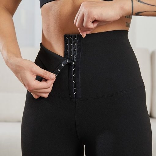 Colanti elastici FITINT Unique cu corset modelator in talie Negru 2023 6