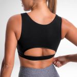 Bustiera Sport push up FITINT Wicked cu decolteu rotund Negru 2025 11