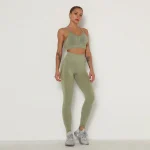 Set Fitness fara cusaturi FITINT Dynamic 2 piese Verde 2024 43