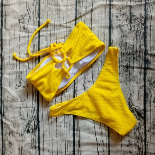Costum de baie 2 piese Bikini FITINT Nerina Yellow