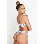 Costum de baie damă cu burete 2 piese întreg Alb – FITINT 146 2025 21