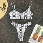 Costum de baie 2 piese FITINT Venom brazilian bikini Alb 2024 27