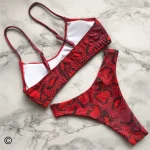 Costum de baie 2 piese FITINT Venom brazilian bikini Rosu 2024 25