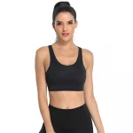 Bustieră sport damă push-up material elastic Negru – FITINT 160 2025 19