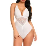 Lenjerie sexy tip body FITINT Lisabona cu dantela Alb 2024 26