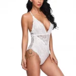 Lenjerie sexy tip body FITINT Lisabona cu dantela Alb 2024 12