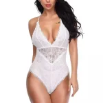 Lenjerie sexy tip body FITINT Lisabona cu dantela Alb 2024 18