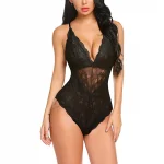 Lenjerie sexy tip body FITINT Lisabona cu dantela Negru 2025 17