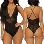 Lenjerie sexy tip body FITINT Lisabona cu dantela Negru 2025 23