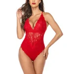 Lenjerie sexy tip body FITINT Lisabona cu dantela Rosu 2024 16