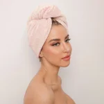 Prosop turban FITINT QuickDry pentru uscarea parului Roz 2024 10