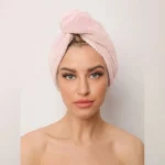 Prosop turban FITINT QuickDry pentru uscarea parului Roz 2024 12