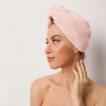 Prosop turban FITINT QuickDry pentru uscarea parului Roz 2024 22