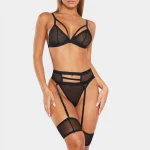 Set Lenjerie Intima Dama sexy FITINT Honey 3 Piese Negru 2023 45