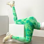 Colanti cu talie inalta FITINT Hurricane Tie Dye Verde 2023 20