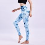 Colanți sport damă fără cusături push-up talie înaltă Albastru – FITINT 221 2025 14
