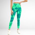 Colanți sport damă fără cusături push-up talie înaltă Verde – FITINT 222 2025 19