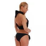 Slip bikini brazilian FITINT cu snur lat reglabil Negru 2023 5