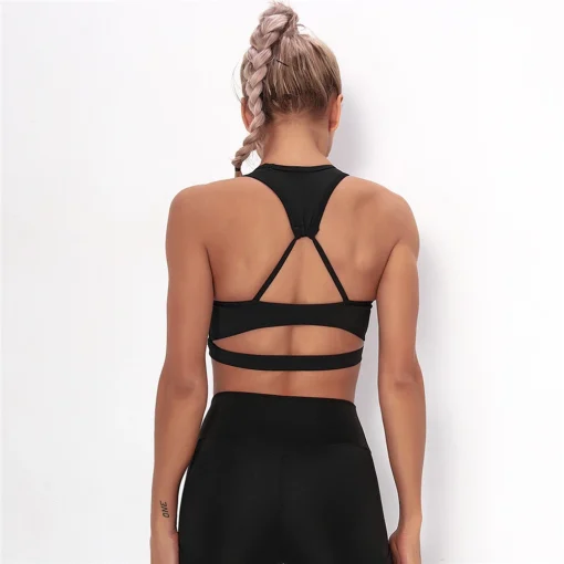 Bustiera push up FITINT Wonder cu sustinere maxima Negru 2023 6