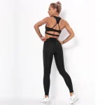 Bustieră sport damă material elastic Negru – FITINT 252 2025 26